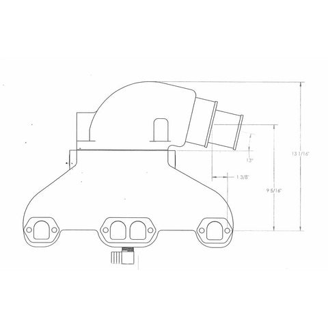 5.0L - 305 ci - 5.7L 350 ci Aluminum Performance Exhaust Kit Either Fresh & Raw Water Marine Power OEM