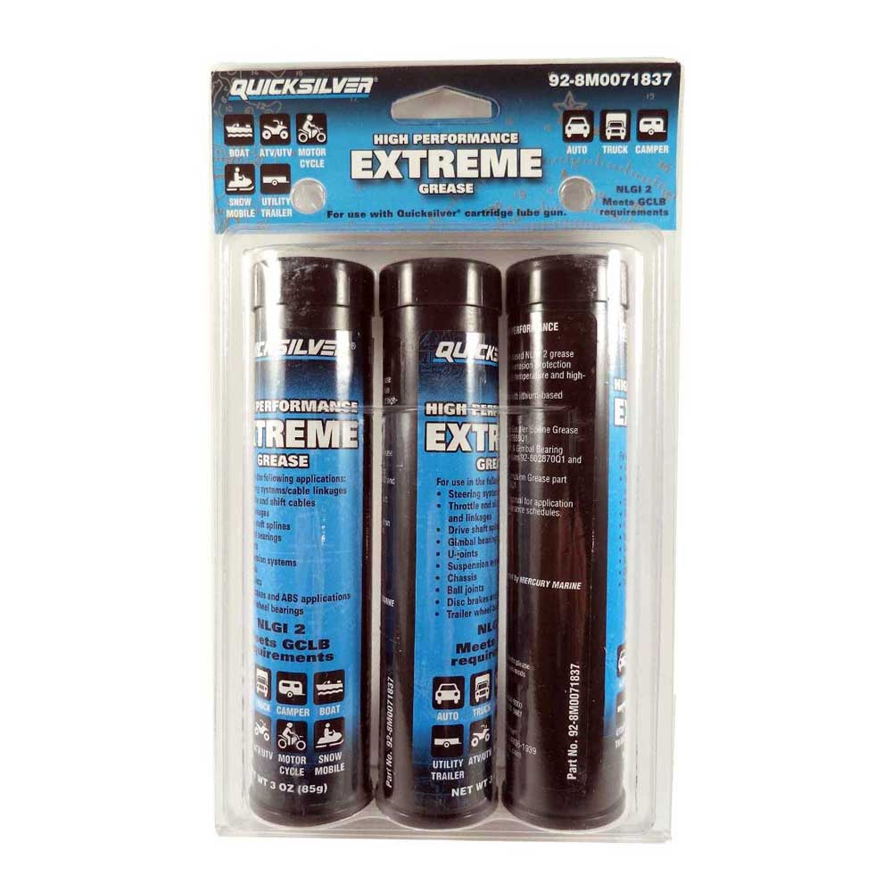 Mercury Quicksilver Extreme Grease - 3 Pack Of 3oz Cartridges (Part 92-8M0071837)