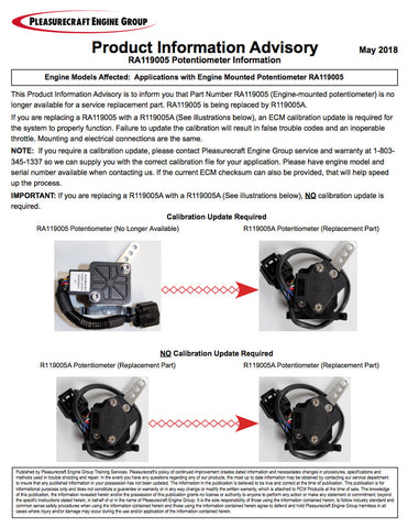 TPS Sensor Potentiometer 5.7L & 6.0L DBW 2007 And Up PCM OEM R119005A