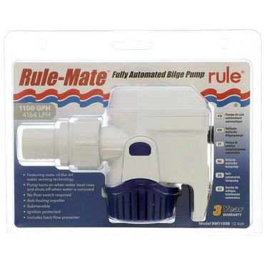1100 GPH Rule-Mate Automatic Bilge Pump, 12V Rule RM1100B