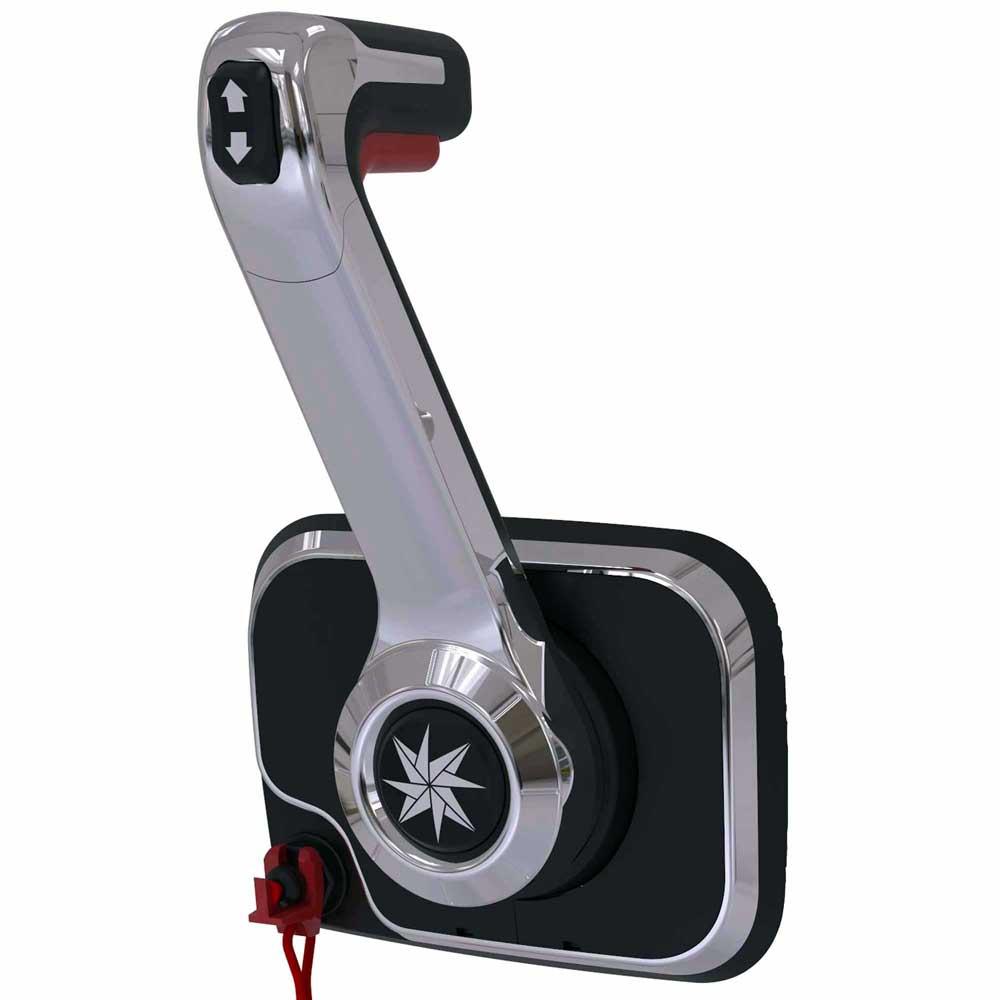 Xtreme chrome side mount control with engine cut-off and trim switch. SEASTAR-CHX8051P