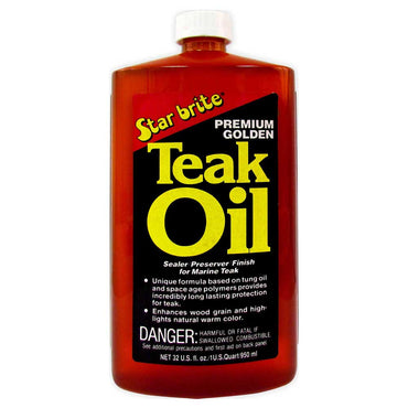 Teak Oil Premium Golden Star Brite - 32oz