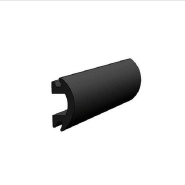 RUB RAIL INSERT 1-1/4" X 1/2" X 50 FEET BLACK FLEXIBLE BY TACO