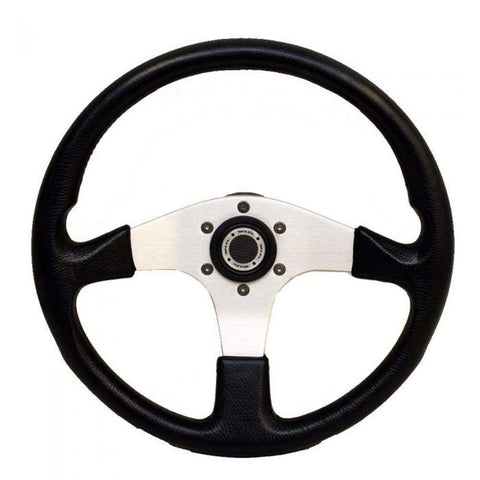 STEERING WHEEL ULTRAFLEX CORSE BLACK - SILVER UFLCOURSE-BS