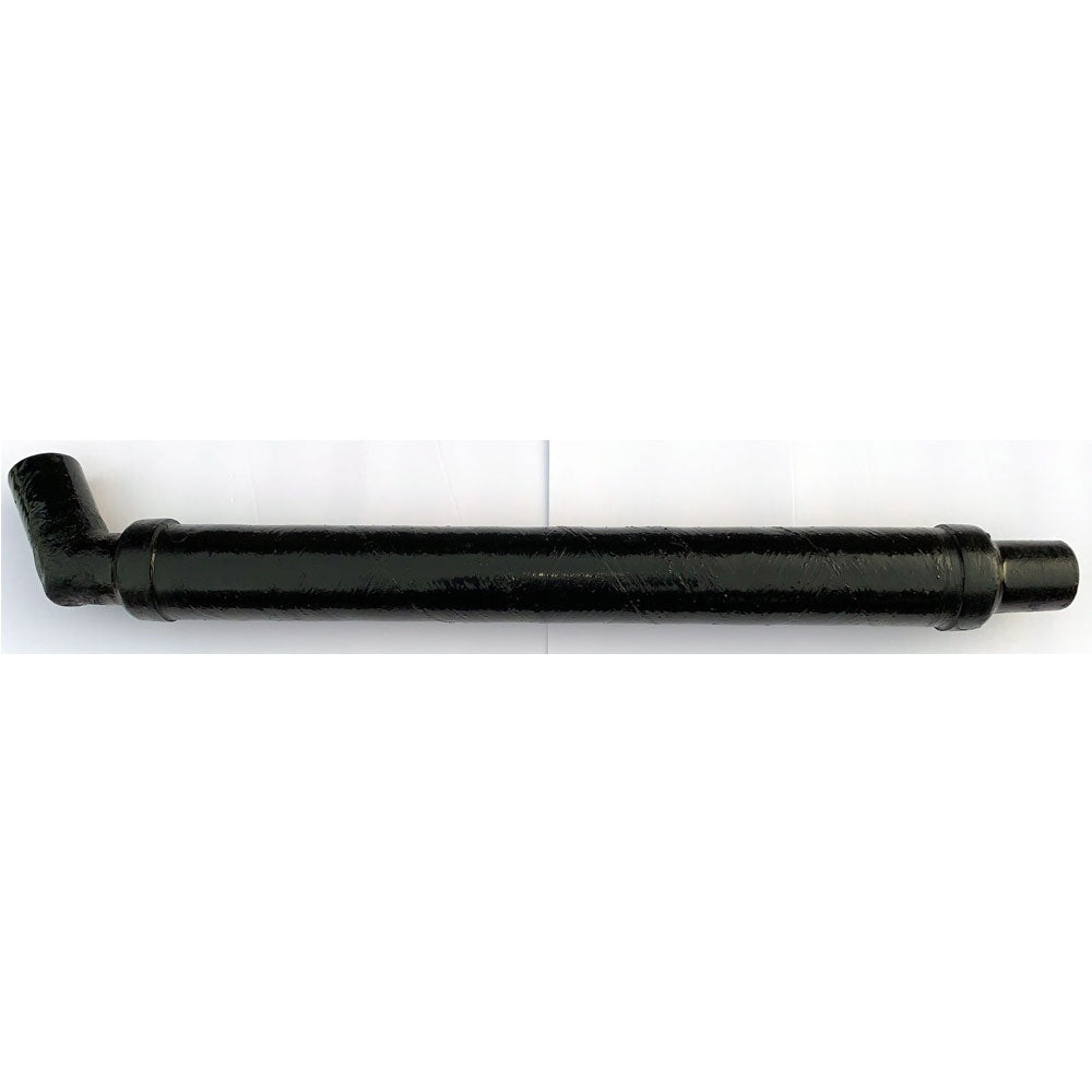 Muffler Interchangeable Angled 3-1/2 Inch 60° O.D. Inlet With 3-1/2 Inch O.D. Straight Outlet 43 Inches Long OEM UM-288-3535