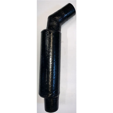Muffler Interchangeable Angled 3-1/2 Inch 45° O.D. Inlet With 3-1/2 Inch O.D. Straight Outlet 24 Inches Long OEM UM-288MUFFLER