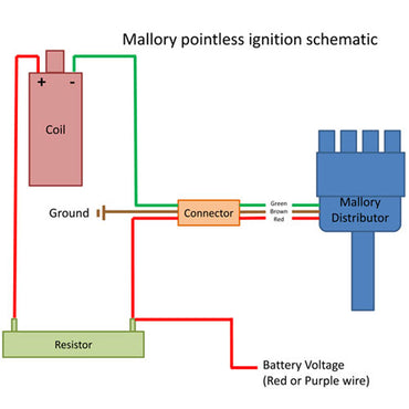 Distributor Mallory All GM Electronic Left Hand Engines PCM# RA107039M -18-5494-2